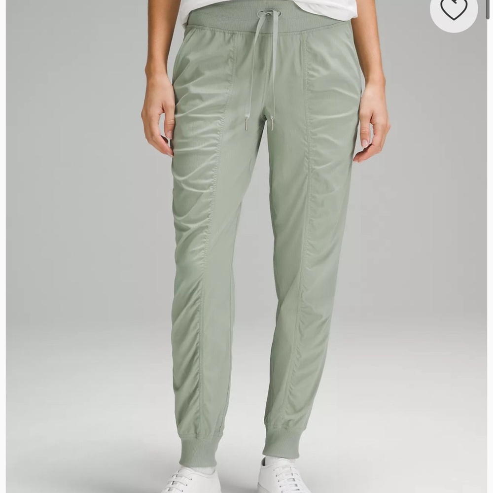 LULULEMON dance studio mid-rise jogger full length pants green size 2